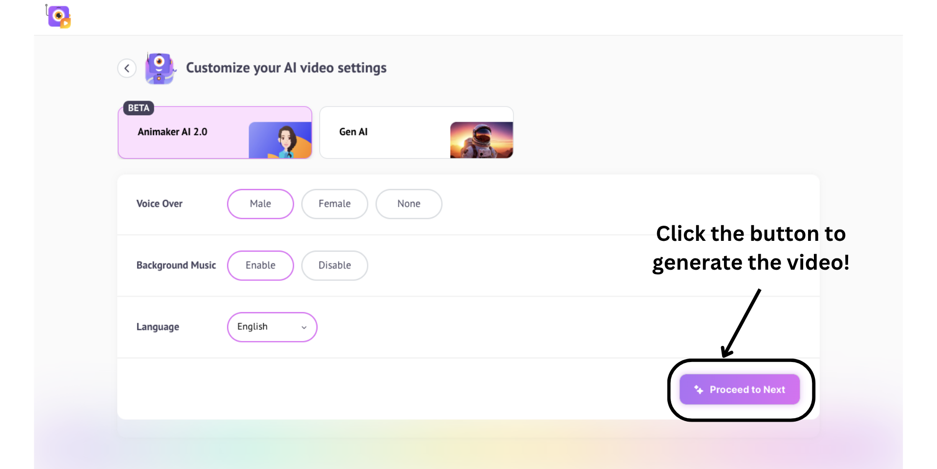 Generating animated videos from ai